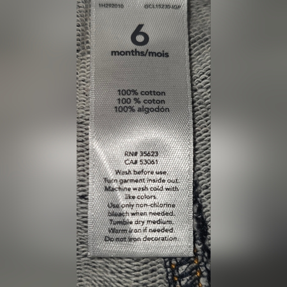 Carter Baby Faux Denim Pull On Jogger Sweatpants - Picture 4 of 4